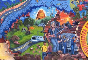 Detail from the mural 